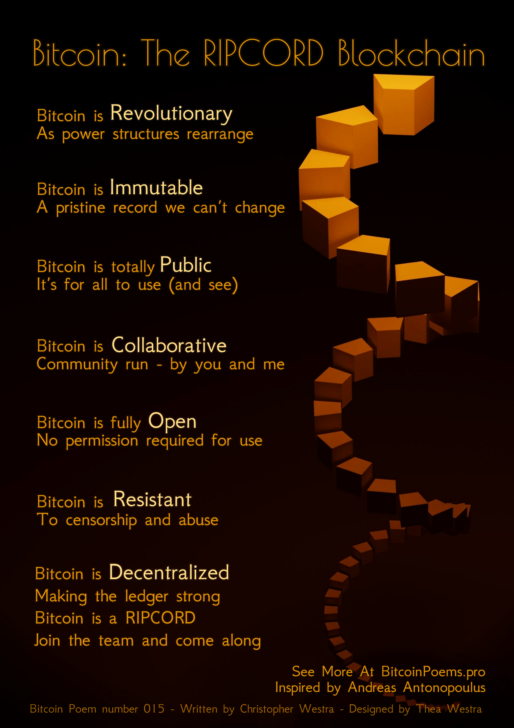 PoemName - Bitcoin Poem xxx by Christopher Westra