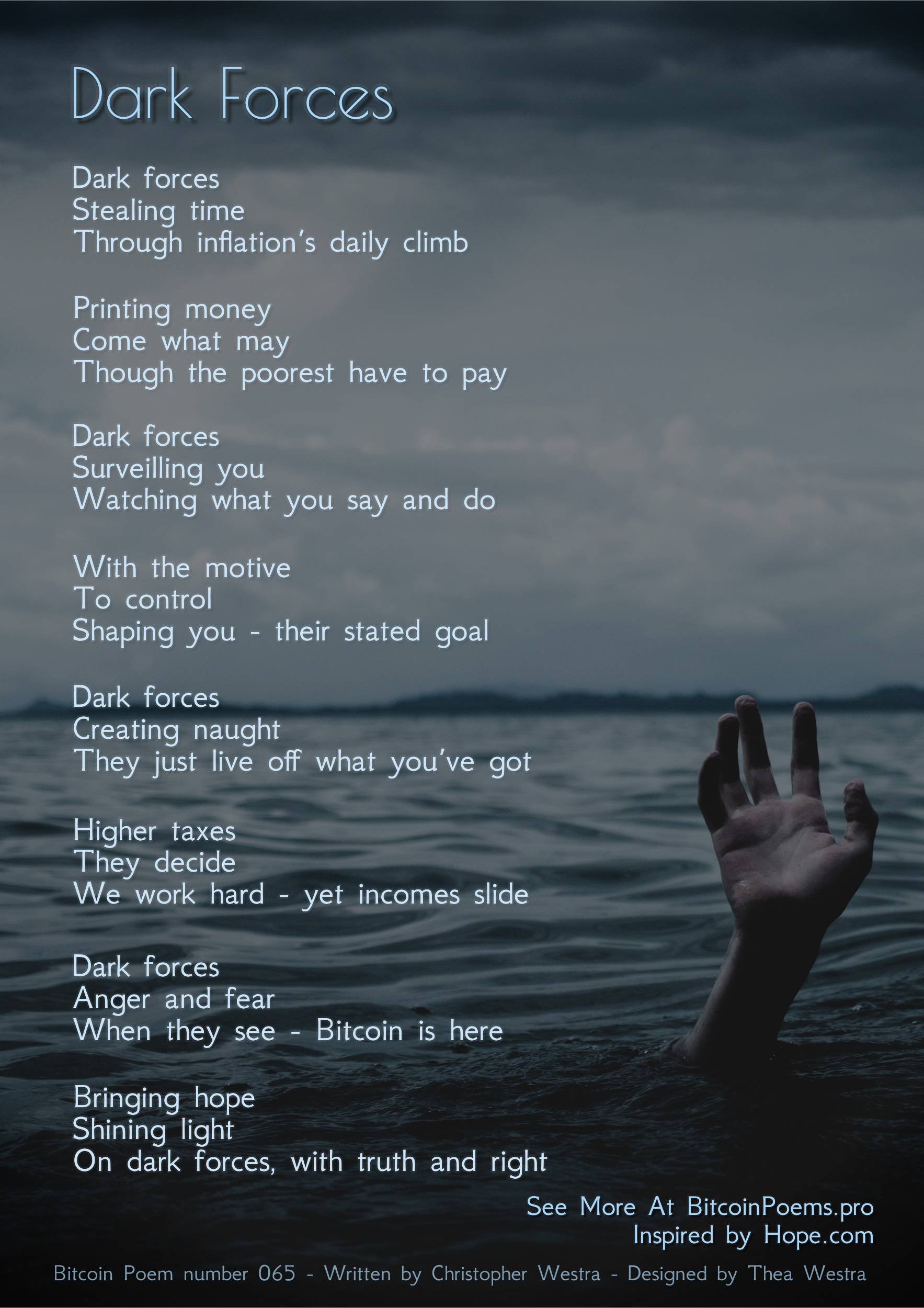 Dark Forces - Bitcoin Poem 065 by Christopher Westra