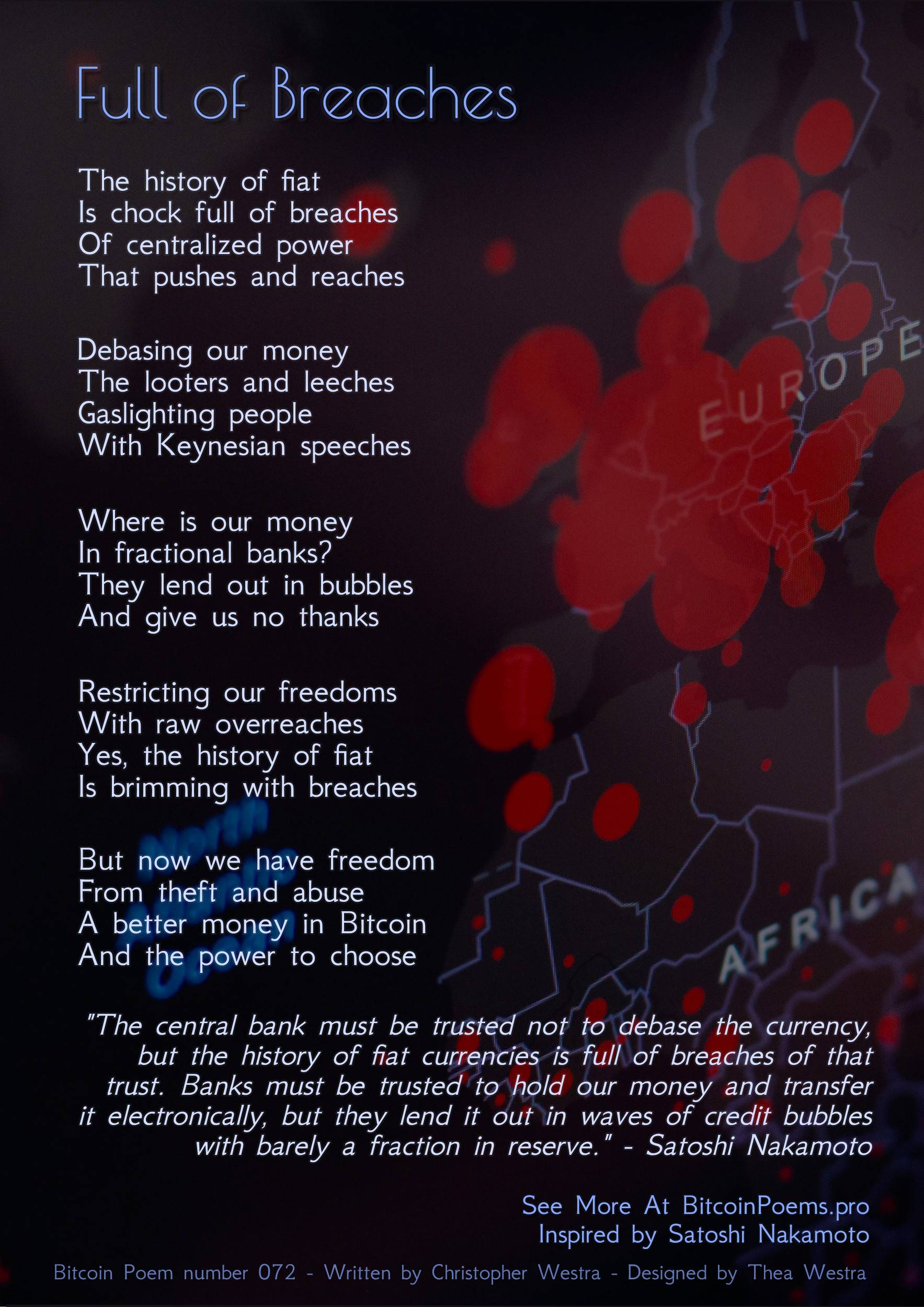 Full of Breaches - Bitcoin Poem 072 by Christopher Westra