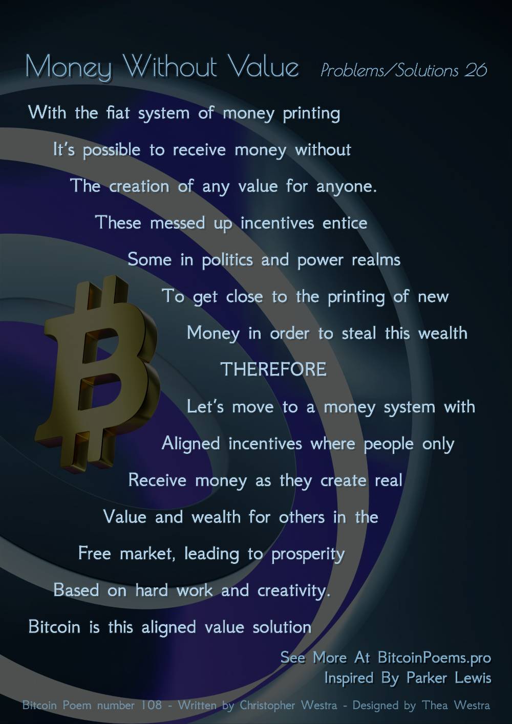 Money Without Value - Bitcoin Poem 108 by Christopher Westra