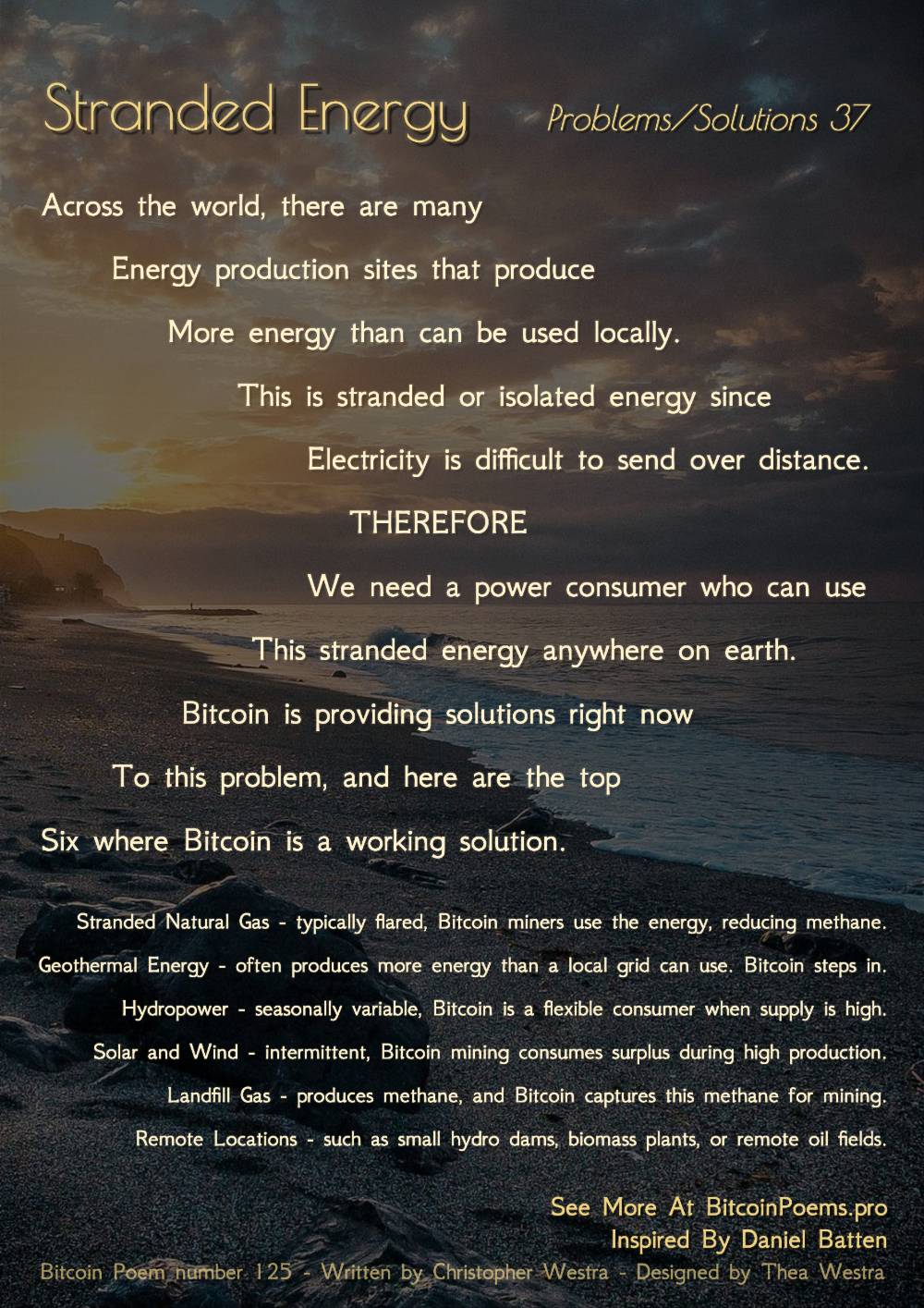 Stranded Energy - Bitcoin Poem 125 by Christopher Westra