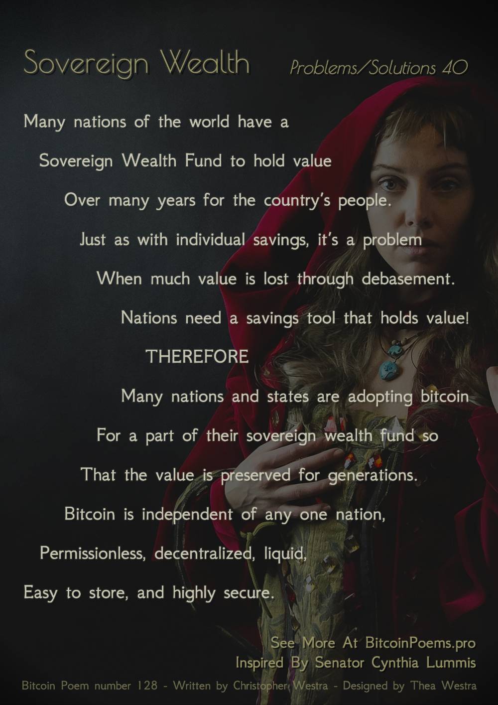 Sovereign Wealth - Bitcoin Poem 128 by Christopher Westra