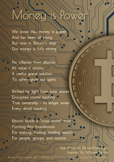 Bitcoin Poem 001 - Money is Power