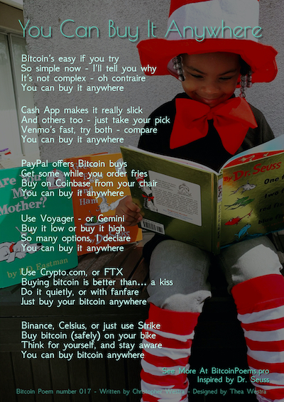 Bitcoin Poem 017 - You Can Buy It Anywhere
