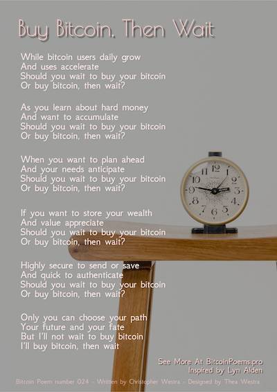 Bitcoin Poem 024 - Buy Bitcoin, Then Wait