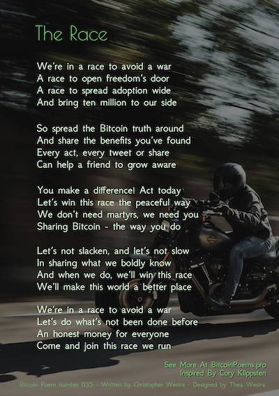 Bitcoin Poem 035 - The Race