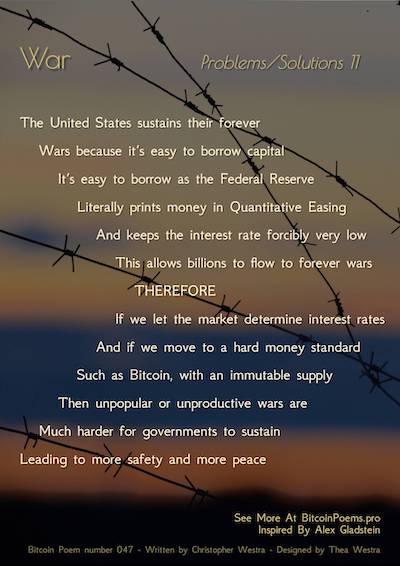 Bitcoin Poem 047 - War