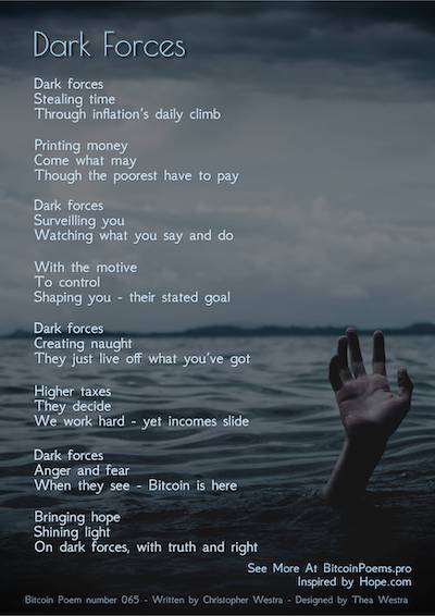 Bitcoin Poem 065 - Dark Forces