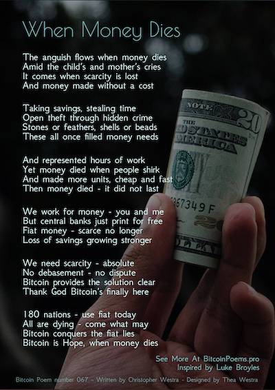 Bitcoin Poem 067 - When Money Dies