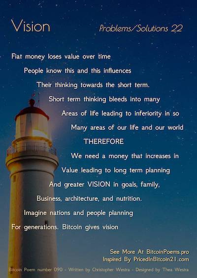 Bitcoin Poem 090 - Vision (Problems/Solutions 22)
