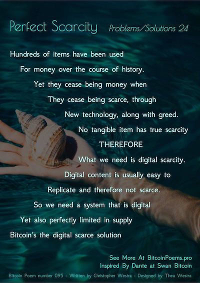 Bitcoin Poem 095 - Perfect Scarcity (Problems/Solutions 24)