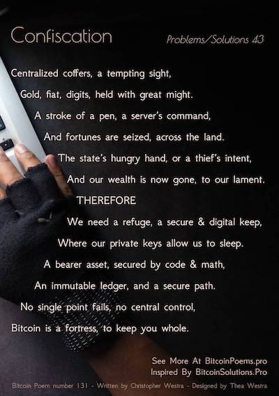 Bitcoin Poem 131 - Confiscation